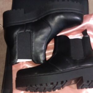 Miss Lola Black Ankle Boots